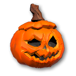 The in-game Jack-o'-lantern helmet image