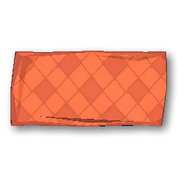 The in-game Checkered Rug - Red furniture image