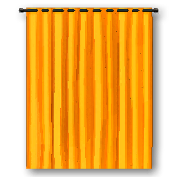 The in-game Curtain - Orange furniture image