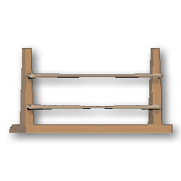 The in-game Long Weapon Rack furniture image