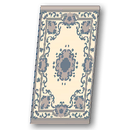 The in-game Ornate Rug - Blue furniture image