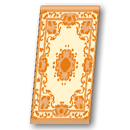 The in-game Ornate Rug - Yellow furniture image