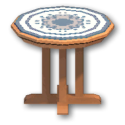 The in-game Premium Small Wooden Table furniture image
