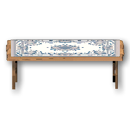 The in-game Premium Wooden Table furniture image