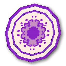 The in-game Round Ornate Rug - Purple furniture image