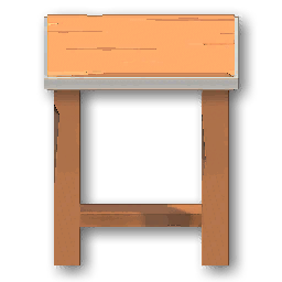 The in-game Small Wood and Iron Table furniture image