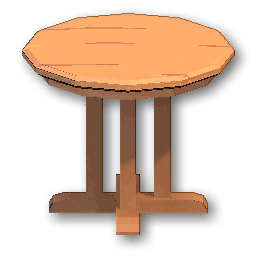 The in-game Small Wooden Table furniture image