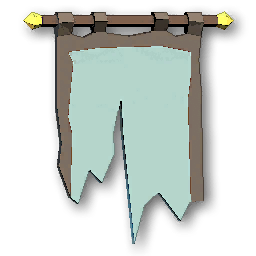 The in-game Wall Banner Short - Blue furniture image
