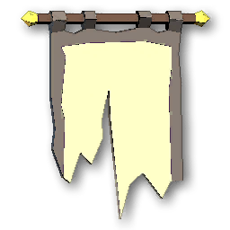 The in-game Wall Banner Short - Gray furniture image