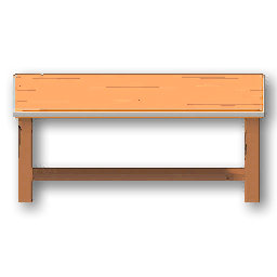 The in-game Wood and Iron Table furniture image