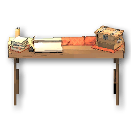 The in-game Wooden Counter furniture image