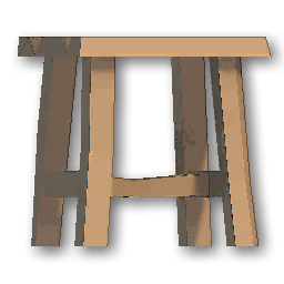 The in-game Wooden Stool furniture image