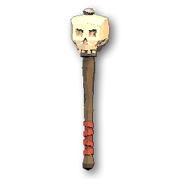 The in-game Goblin Skull Mace weapon image